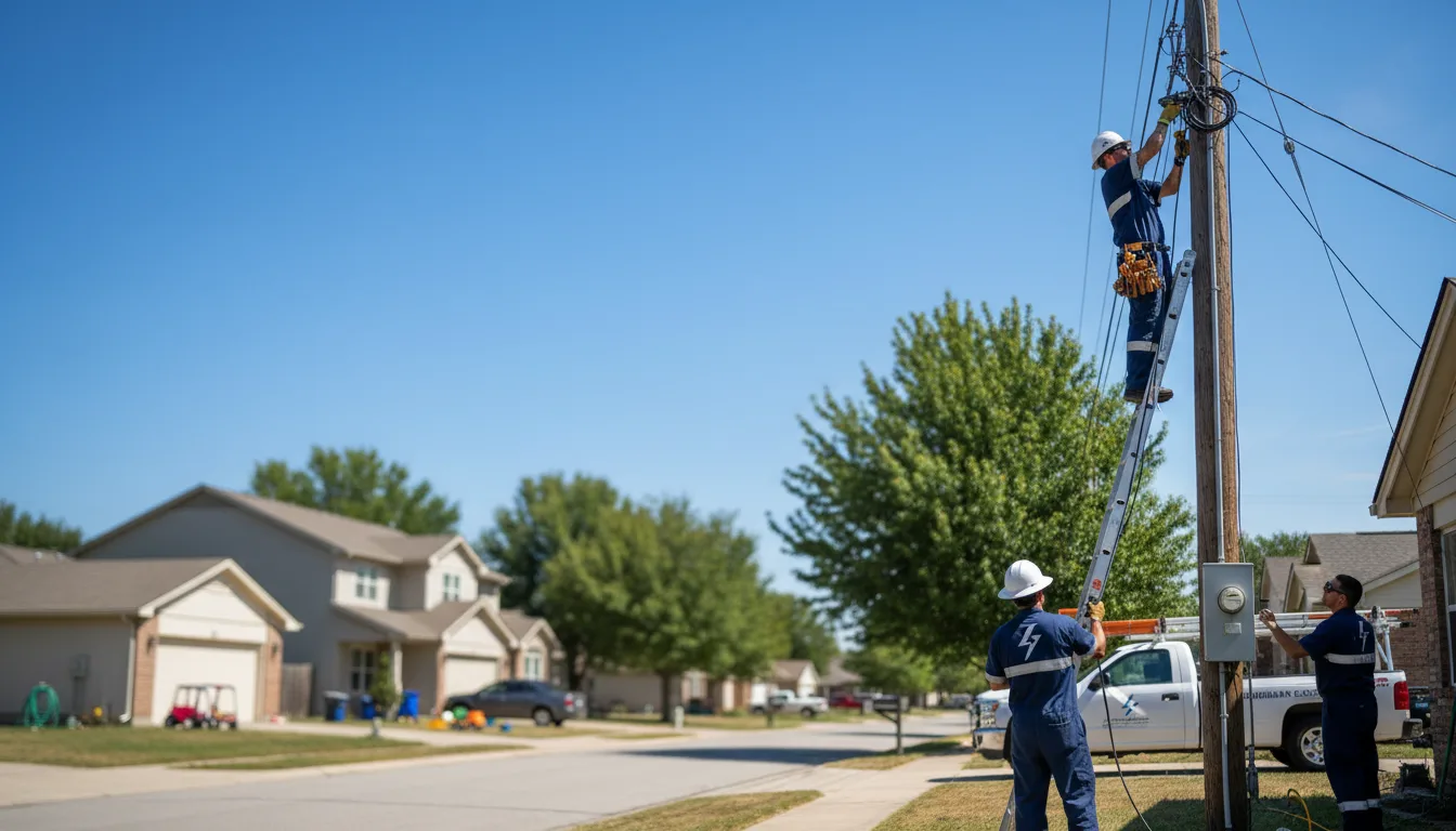 Residential electrician providing installation services in Mullinville, KS
